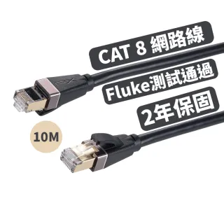 【PX 大通】CAT8高速10M10米2000M乙太40G鋁合金網路線Fluke線纜RJ4攝影機POE供電ADSL/MOD/Giga