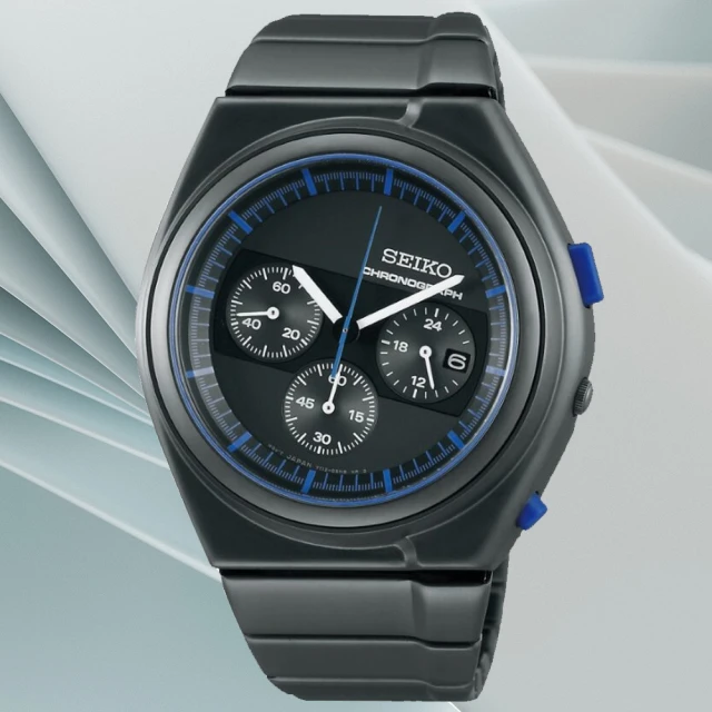 SEIKO 精工 GIUGIARO DESIGN 聯名設計限量計時腕錶 雙11 特惠(SCED061J/7T12-0CG0B)