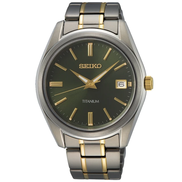 SEIKO 精工 CS系列 鈦金屬 簡約石英腕錶(SUR37
