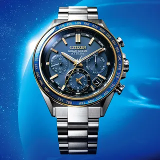 【CITIZEN 星辰】海王星 限量 鈦 GPS衛星對時光動計時手錶 新年禮物(CC4054-68L)