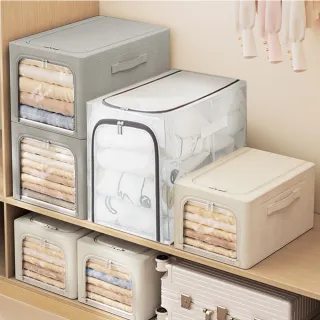 【收納女王】54L透明PVC新版側開收納箱(收納箱 衣物整理箱 收納籃)