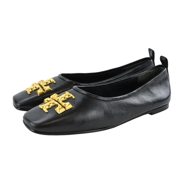 TORY BURCHTORY BURCH ELEANOR 皮革芭蕾平底鞋(黑)