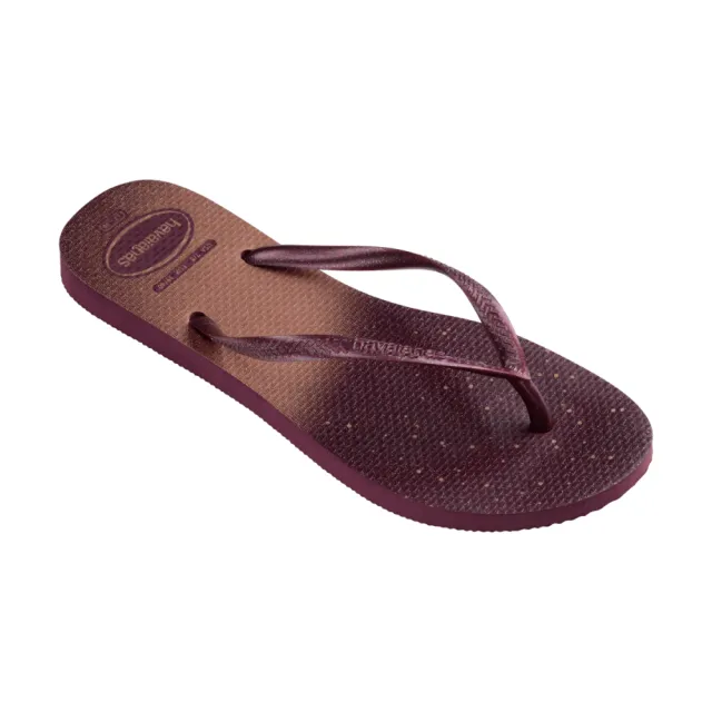 【havaianas 哈瓦仕】拖鞋 女鞋 夾腳拖 星空 漸層 Slim Gloss 紫 4145617-5143W(哈瓦士)