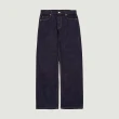 【Hang Ten】男裝-韓國同步款-WIDE LEG寬版牛仔褲(中藍)