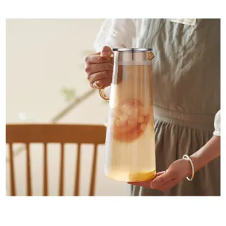 【好拾物】耐熱玻璃 玫瑰金 把手水壺 玻璃水壺(1800ML)