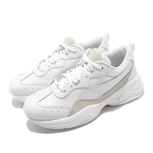 PUMA 休閒鞋 Cilia Lux 女鞋 白 米白 小白鞋 厚底 增高 老爹鞋(370282-05)