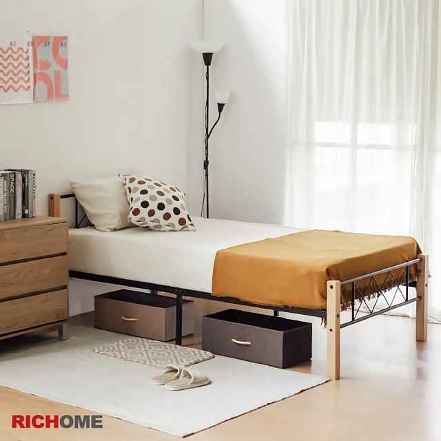 RICHOME 查克3.5呎單人床/單人床架/鐵床/鐵管床架
