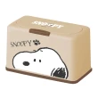 【SONA森那家居】SNOOPY 史努比 滿版底色 萬用收納盒 口罩 衛生紙 收納盒(10X20X12.8)