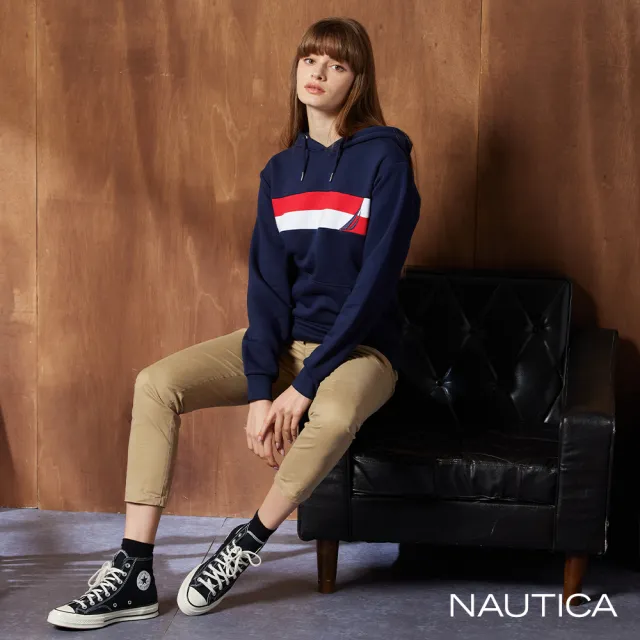 【NAUTICA】女裝 俐落修身休閒褲(卡其)