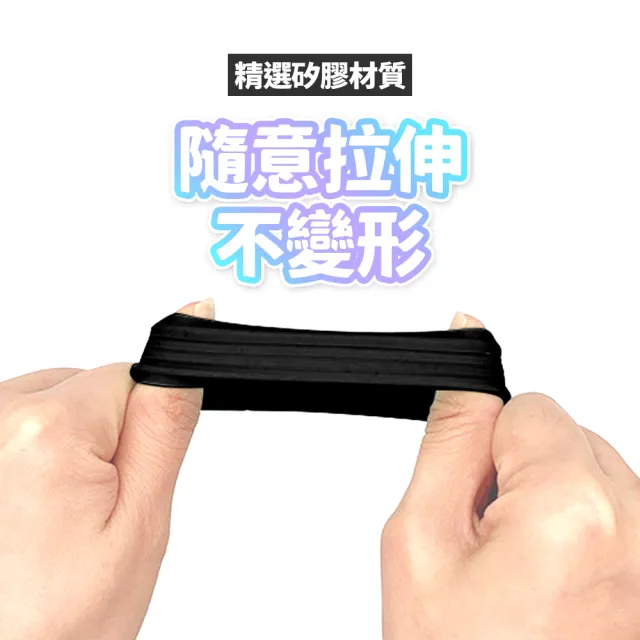 【Mr.Box】行李箱輪子保護矽膠靜音套(8入-黑色)