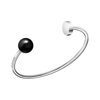 【Calvin Klein 凱文克萊】Bubbly系列黑色珍珠手環-M(ck手環)
