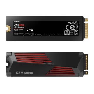 【SAMSUNG 三星】990 PRO 4TB M.2 2280 PCIe 4.0 ssd固態硬碟(MZ-V9P4T0CW)*含散熱片 讀7450M/寫6900M