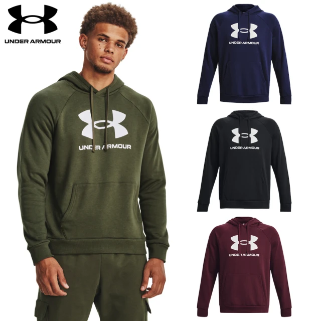 【UNDER ARMOUR】UA 男 Rival Fleece Logo 刷毛帽T/外套(多款任選)