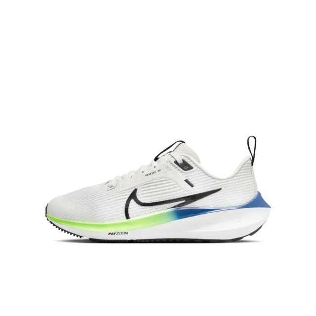 【NIKE 耐吉】慢跑鞋 女鞋 大童 運動鞋 緩震 小飛馬 AIR ZOOM PEGASUS 40 GS  白藍綠 DX2498-006