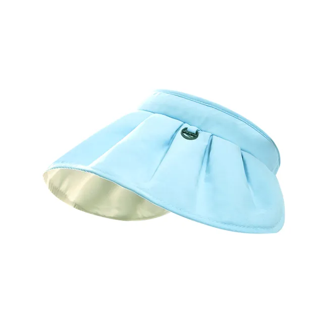 【匠心選品】髮箍遮陽兩用貝殼帽(大帽簷空頂帽 遮陽帽 防曬帽 騎行帽 戶外帽 馬尾帽 造型帽)