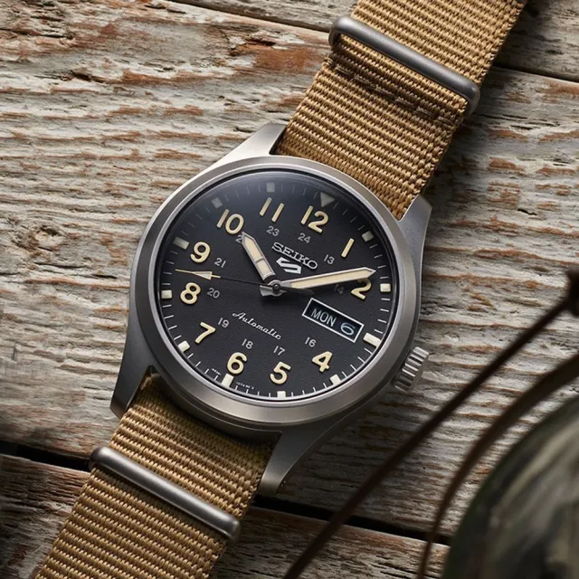 【SEIKO 精工】5 Sports系列 軍風時尚 機械腕錶 禮物推薦 送禮首選(SRPG35K1/4R36-10A0U)