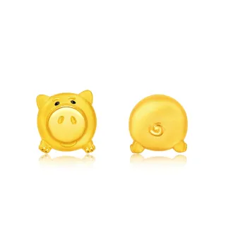 【周大福】玩具總動員系列 火腿豬黃金耳環