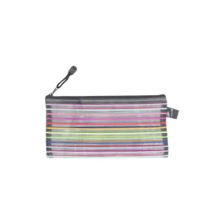 【TRENY】七彩條文具資料拉鏈袋票據-2入