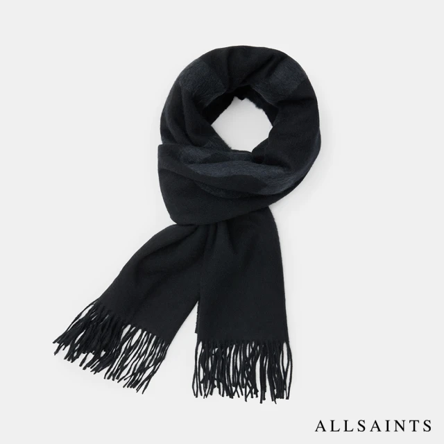 ALLSAINTS RAE LOGO羊毛圍巾