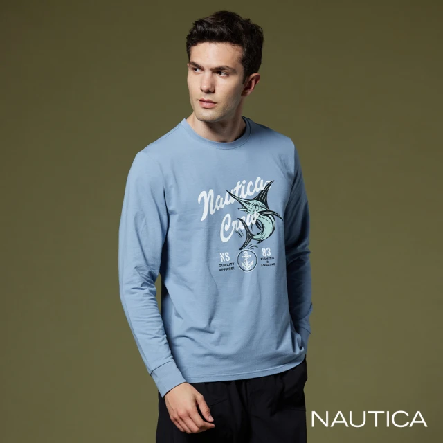 NAUTICA 男裝 跳色條紋休閒短袖T恤(黑) 推薦