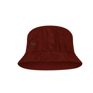 【BUFF】BF125343 可收納漁夫帽 - 暗紅磚紋(BUFF/漁夫帽/防潑水/防曬/遮陽)