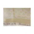【Louis Vuitton 路易威登】M75121 經典Monogram Shine系列羊毛混絲流蘇飾邊圍巾/披巾(灰色)