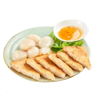 【鮮食家任選】昊鼎。千張月亮蝦餅-干貝(110g±5%/包*5包)