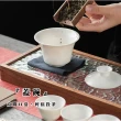 【Life shop】羊脂玉快克杯茶具組/附旅行收納包(泡茶組 交換禮物 茶具 旅行茶具 隨身泡茶組 簡易泡茶)
