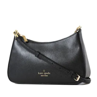 【KATE SPADE】Madison 防刮十字紋肩背/斜背二用包-黑色