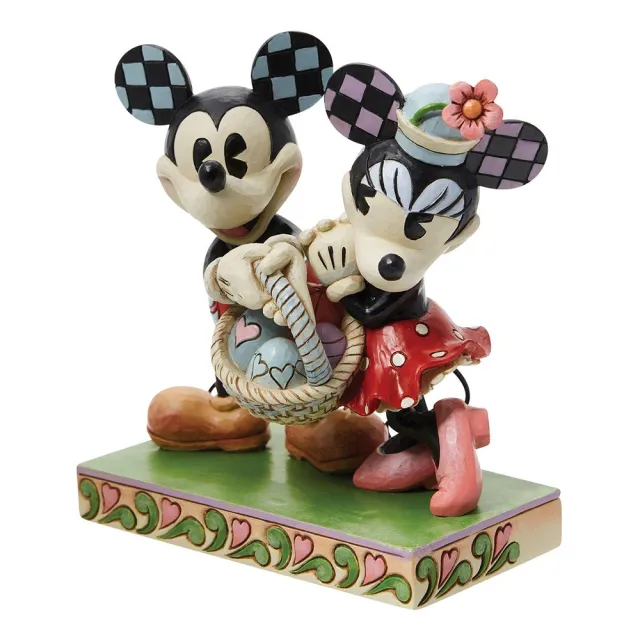 【Enesco】精品家飾 Disney 迪士尼 米奇和米妮春暖花開復活節彩蛋居家擺飾