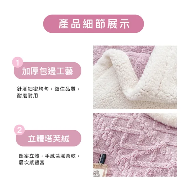 【寢聚 Sleep Club】買一送一 加厚雙面塔芙蓉&羊羔絨毛毯-雙人被 4色任選(150x200cm 快速出貨)