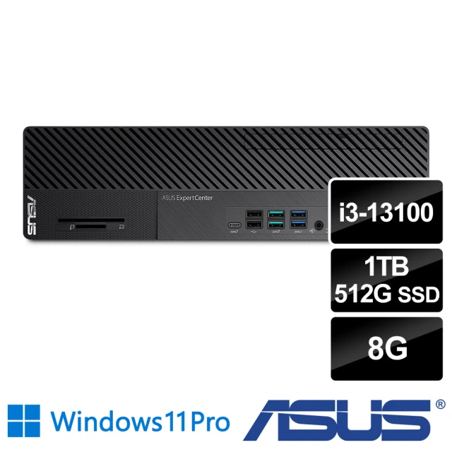 ASUS 華碩ASUS 華碩 i3四核薄型商用電腦(M700SE/i3-13100/8G/1TB HDD+512G SSD/W11P)