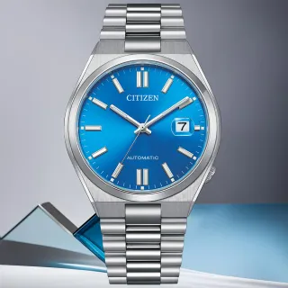 【CITIZEN 星辰】Mechanical系列 PANTONE限定款 炫光藍 機械腕錶 618 年中慶 禮物(NJ0158-89L)