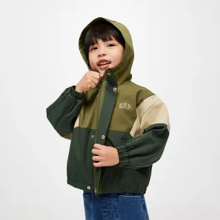 【GAP】幼童裝 Logo連帽外套-綠色(890295)