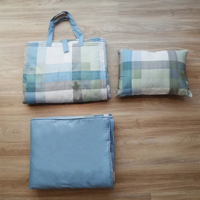 【JIAS LIVING 家適居家】兒童睡袋三件組兩色可選(幼兒園睡袋 兒童睡袋 露營睡袋)