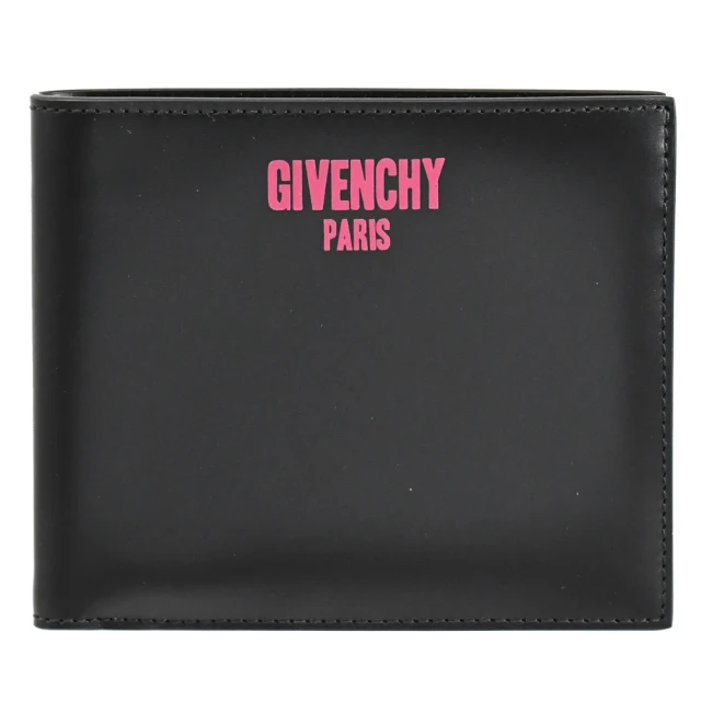 GIVENCHY 紀梵希 經典LOGO印花小牛皮八卡短夾(黑)