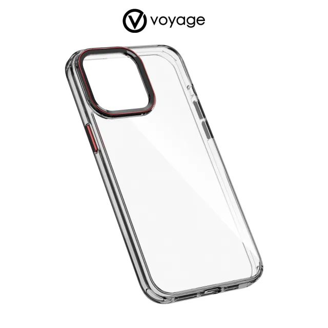 【VOYAGE】iPhone 15 Pro Max 6.7 抗摔防刮保護殼-Pure Frame-透黑(２合１吸震複合式材料製程)