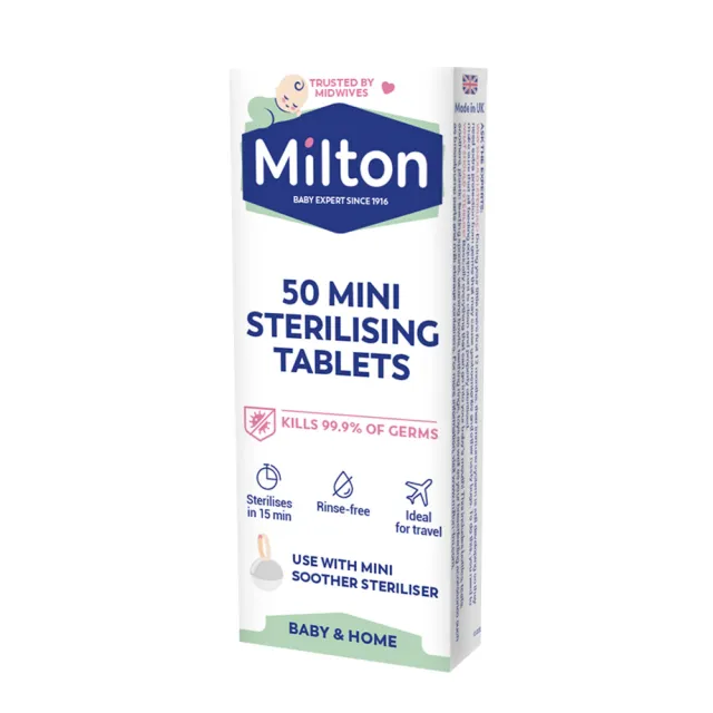 【Milton米爾頓】迷你消毒錠 50入 3盒(奶瓶消毒 奶嘴消毒 奶瓶清潔 月亮杯消毒 抗菌消毒液)