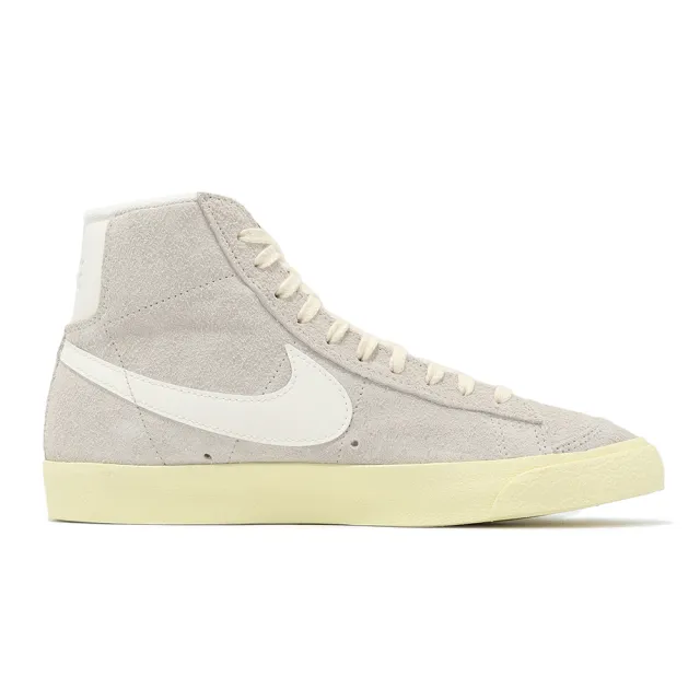 【NIKE 耐吉】休閒鞋 Wmns Blazer MID 77 VNTG 女鞋 米灰 黃 麂皮 復古(DV7006-001)