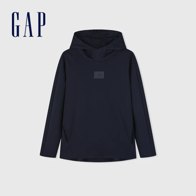 【GAP】男女同款 Logo帽T-海軍藍(889286)