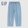 【GAP】男童裝 鬆緊錐形牛仔褲-淺藍色(891982)