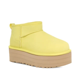 【UGG】女鞋/靴子/厚底靴/雪靴/Classic Ultra Mini Platform(螢光黃-UG1135092PRF)