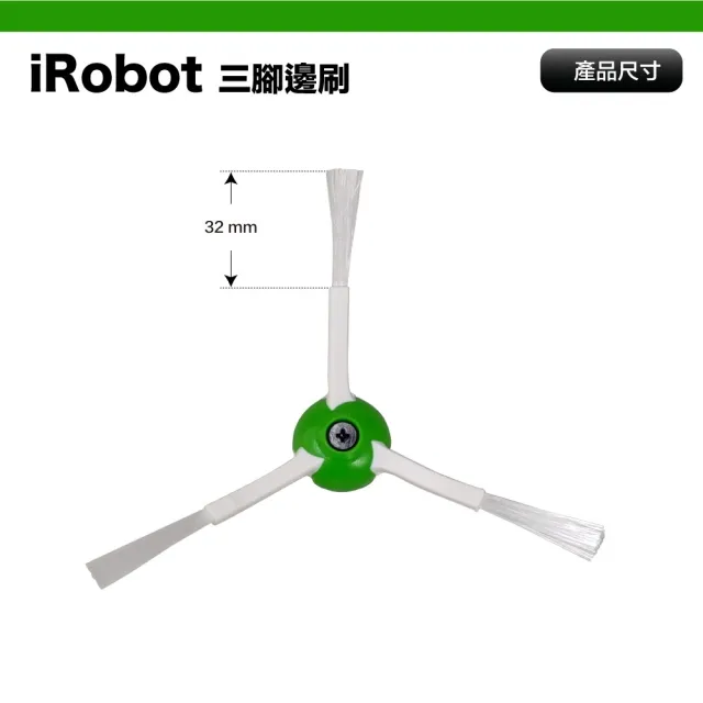 【Janpost】iRobot Roomba i7 i7+ 系列掃地機 配件組 三腳邊刷+濾網(型號:i3/i3+/i4/i7/i7+/E5/E6適用)