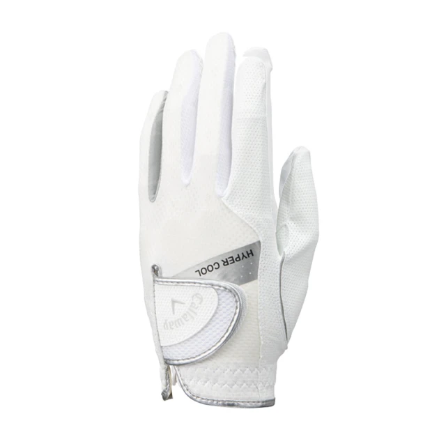 【Callaway 卡拉威】Hyper Cool Glove 男士 高爾夫球手套 白銀 左手(5323149)