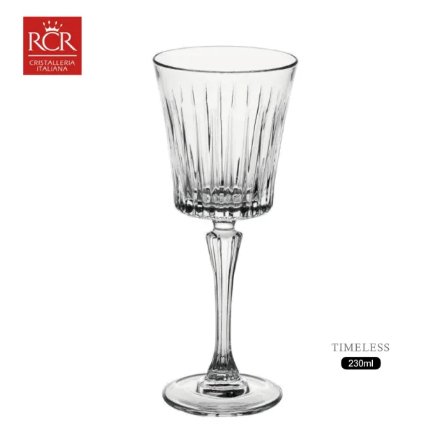 【RCR】無鉛水晶玻璃紅白酒杯 高腳杯(TIMELESS 230ml調酒杯 烈酒杯 雞尾酒杯 KAYEN)