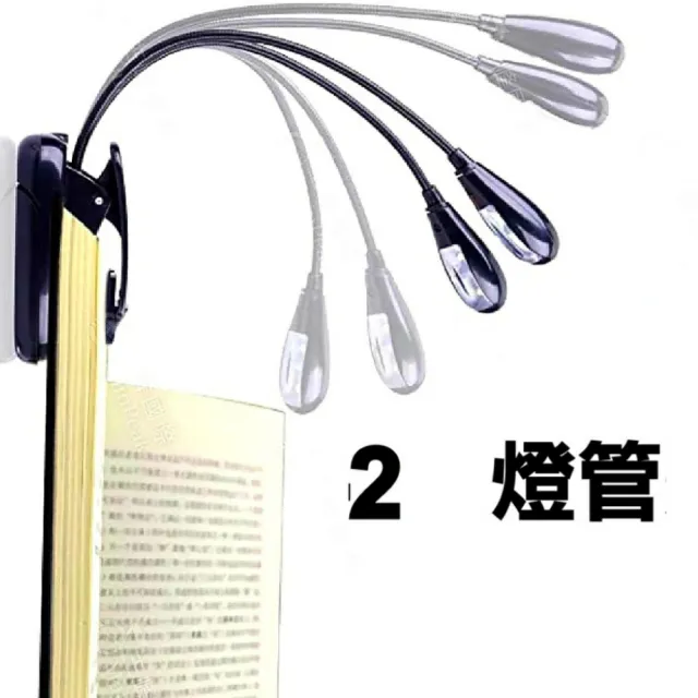 【Ainmax 艾買氏】雙燈管可彎式攜帶型樂譜夾燈(隨機出貨不提供選色)