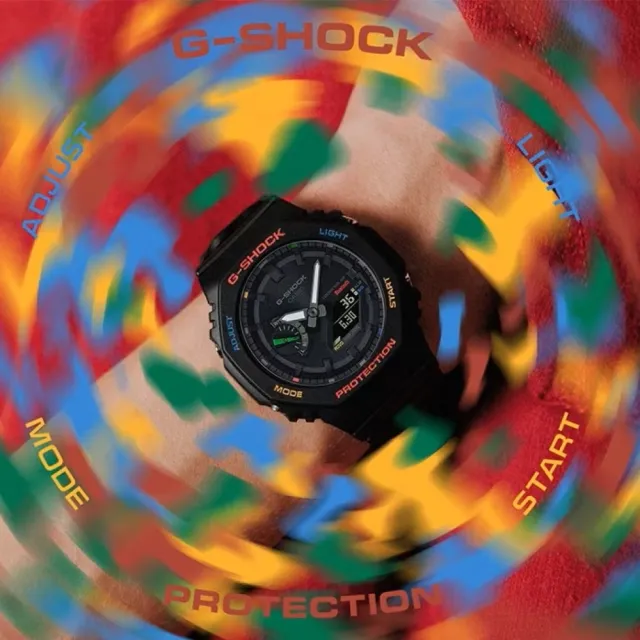 【CASIO 卡西歐】G-SHOCK  農家橡樹 太陽能雙顯腕錶 45.4mm(GA-B2100FC-1A)