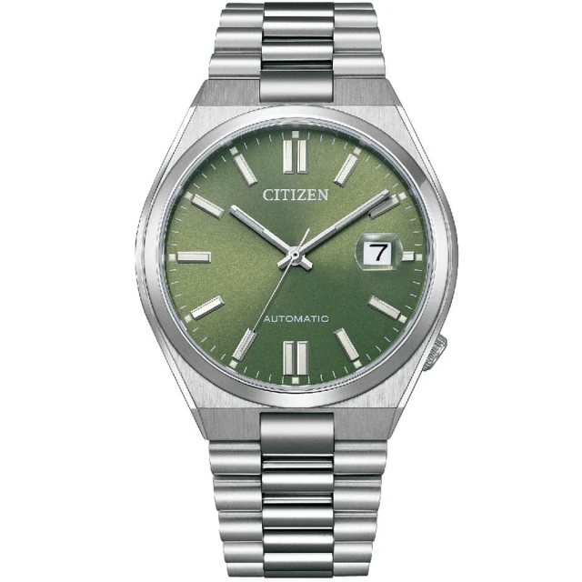 CITIZEN 星辰 官方授權 PANTONE 聯名款 經典紳士時尚自動上鍊機械錶-40mm/橄欖綠 禮物(NJ0158-89Z)