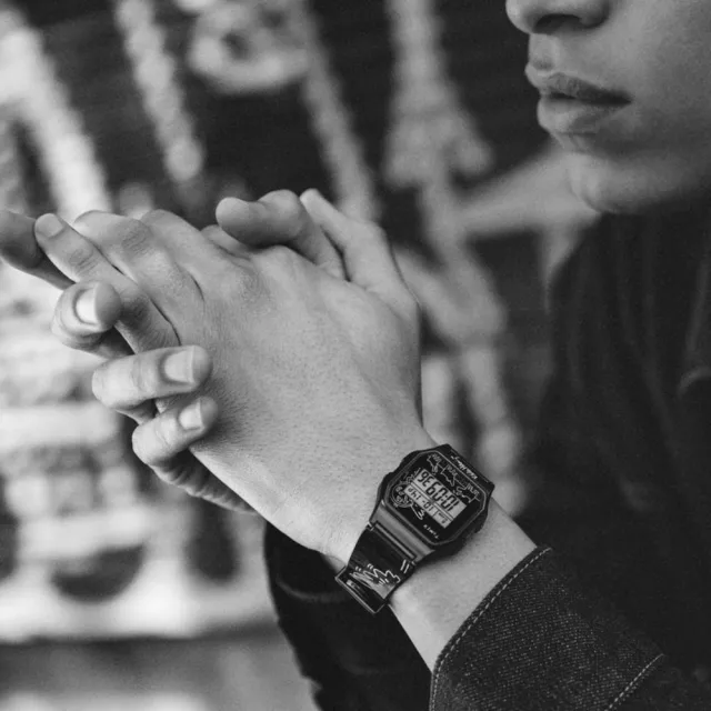 【TIMEX】天美時 T80 x Keith Haring 34 毫米普普藝術風格電子錶 黑 TXTW2W25500