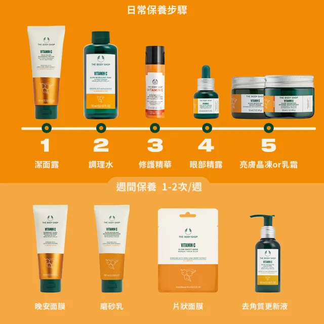 【THE BODY SHOP 美體小舖】維他命C亮膚晶凍(50ML/凍膜)